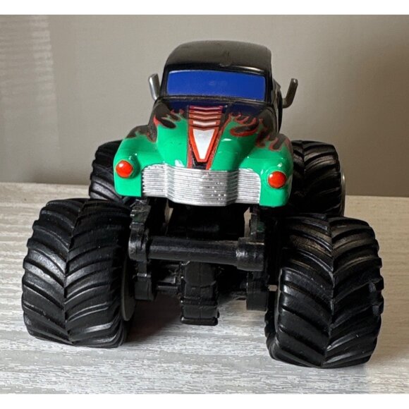 Grave Digger Monster Truck Toy Car With Oversized Tires & Graphic Details 4" x 3 - Picture 2 of 10